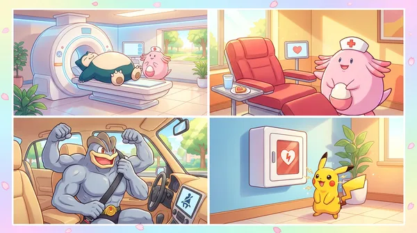 Des scènes imaginées de préparation et de prévention avec des Pokémon.